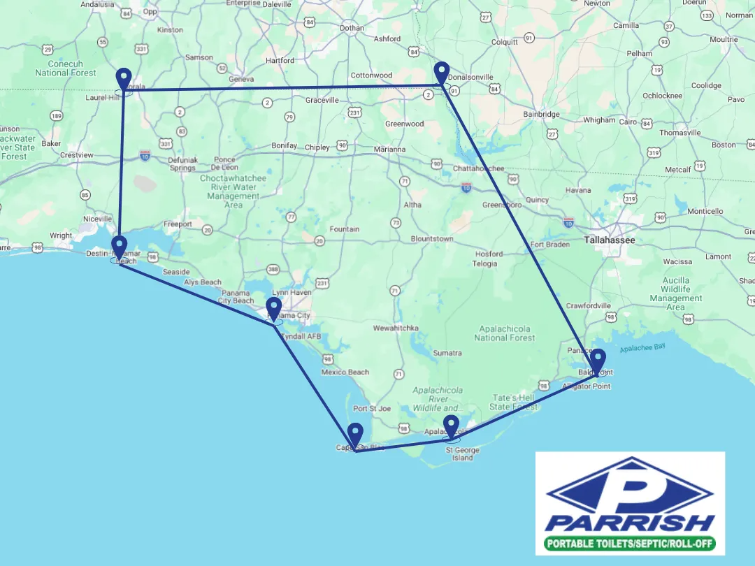 Parrish service area map